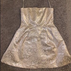 Beautiful Champagne colored strapless dress